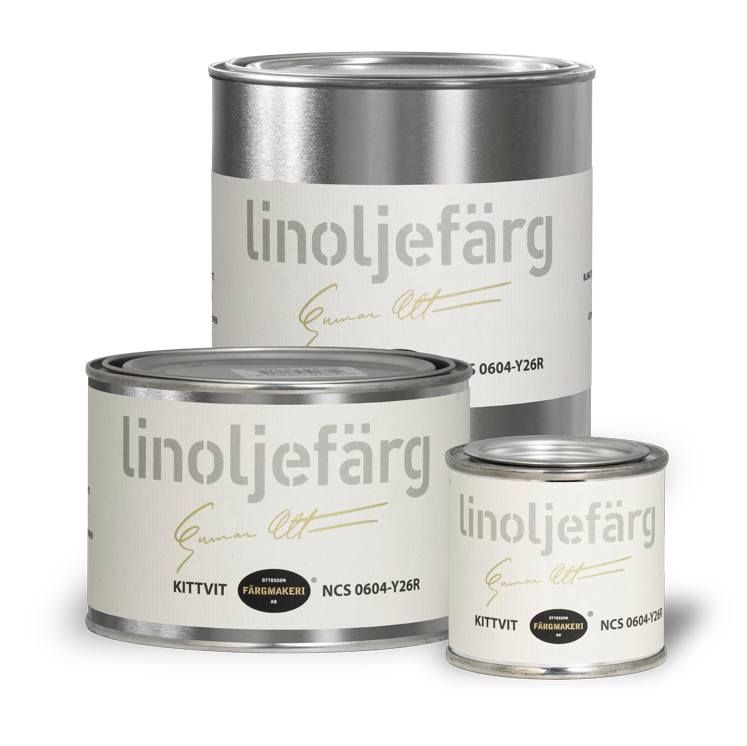 Linoljefärg Kittvit NCS-kod: 0604-Y26R