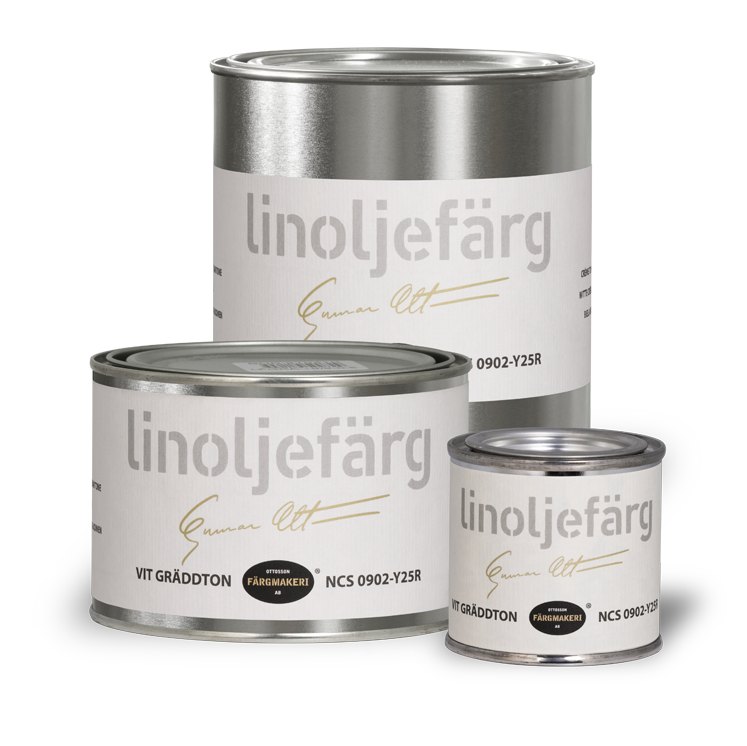 Linoljefärg Vit gräddton NCS-kod: 0902-Y25R